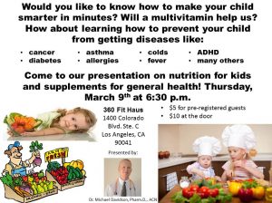 Presentation on Nutrition for Kids and Supplements for General Health